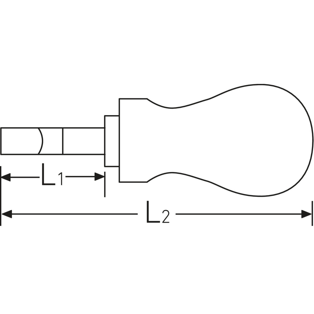 Stahlwille 47241080 4724 DRALL 8mm Slotted Stubby Screwdriver