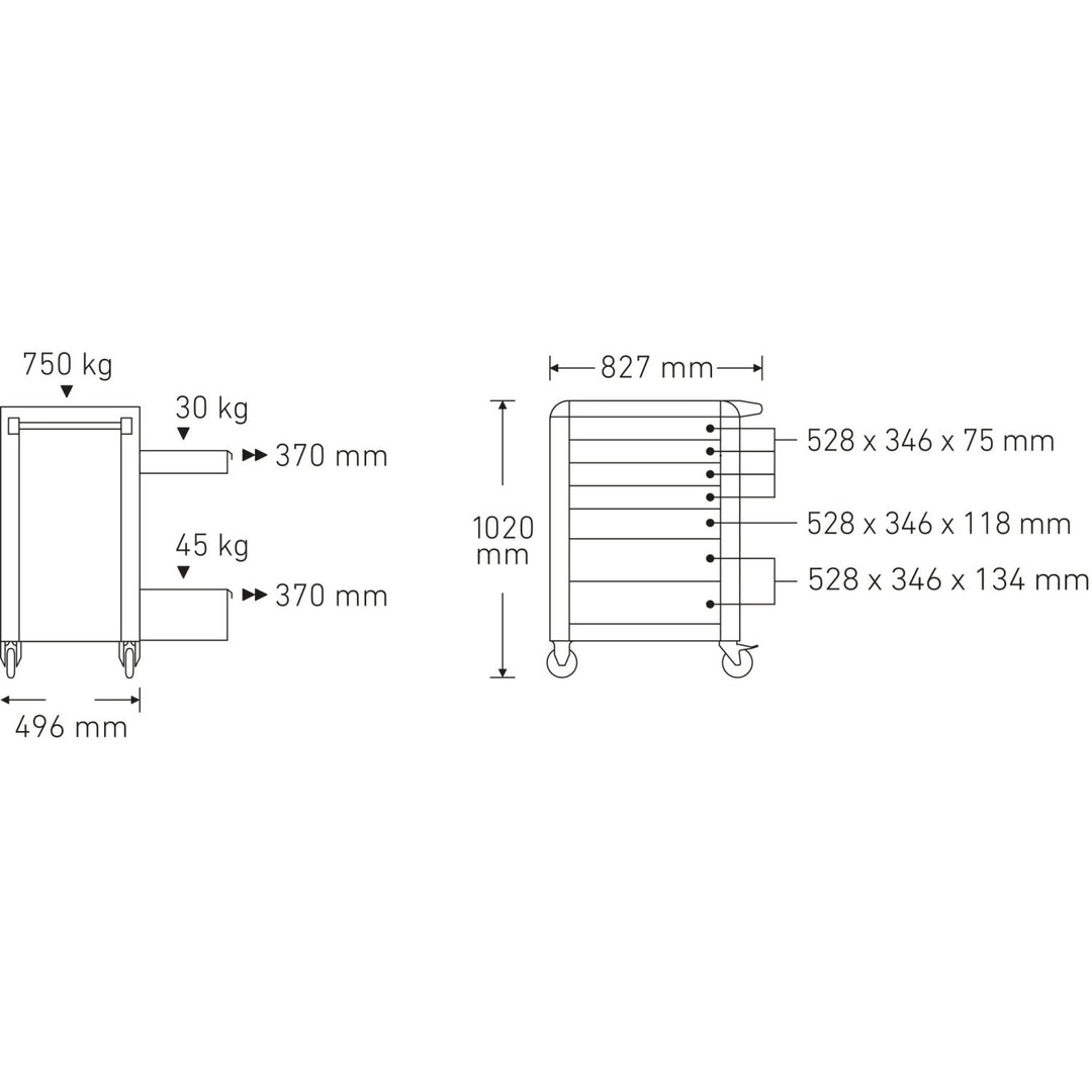 Stahlwille 81200165 Tool trolley