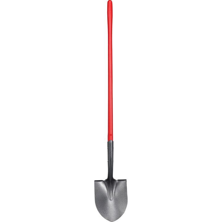 Corona SS 65020 Round Point Shovel, 14-Gauge, 12 in. Head, 48 in. Solid-Core Fiberglass Handle