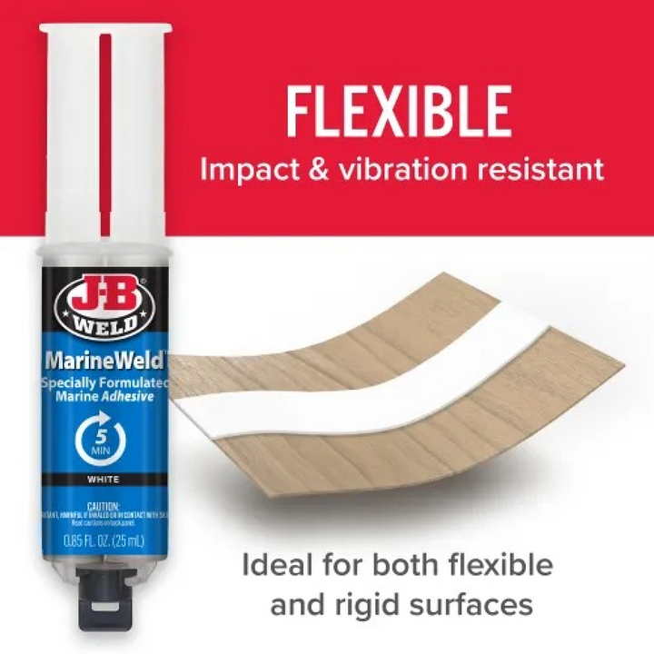J-B Weld 50172 MarineWeld Epoxy Syringe, 25 mL