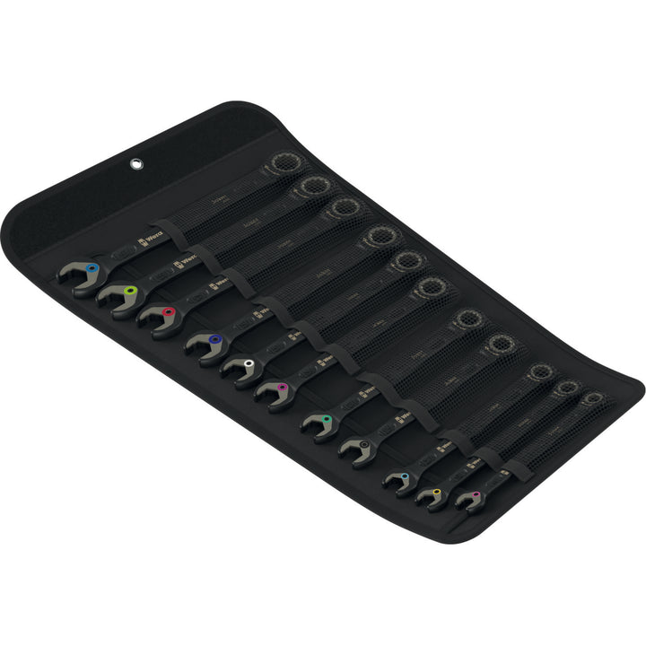 Wera 6000 Joker Black Edition 11 Set 1 Ratcheting Combination Wrenches Set, 11 Pc.