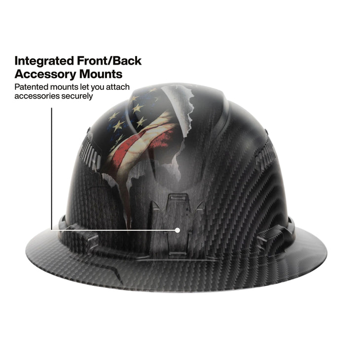 Klein Tools 60347FS Hard Hat, Freedom Series KARBN Pattern, Vented Full Brim, Class C