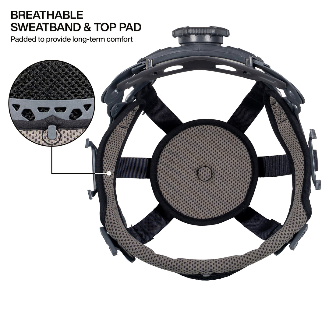 Klein Tools 60407T2RL Type-2 Hard Hat, Vented Full Brim with Rechargeable Headlamp, White