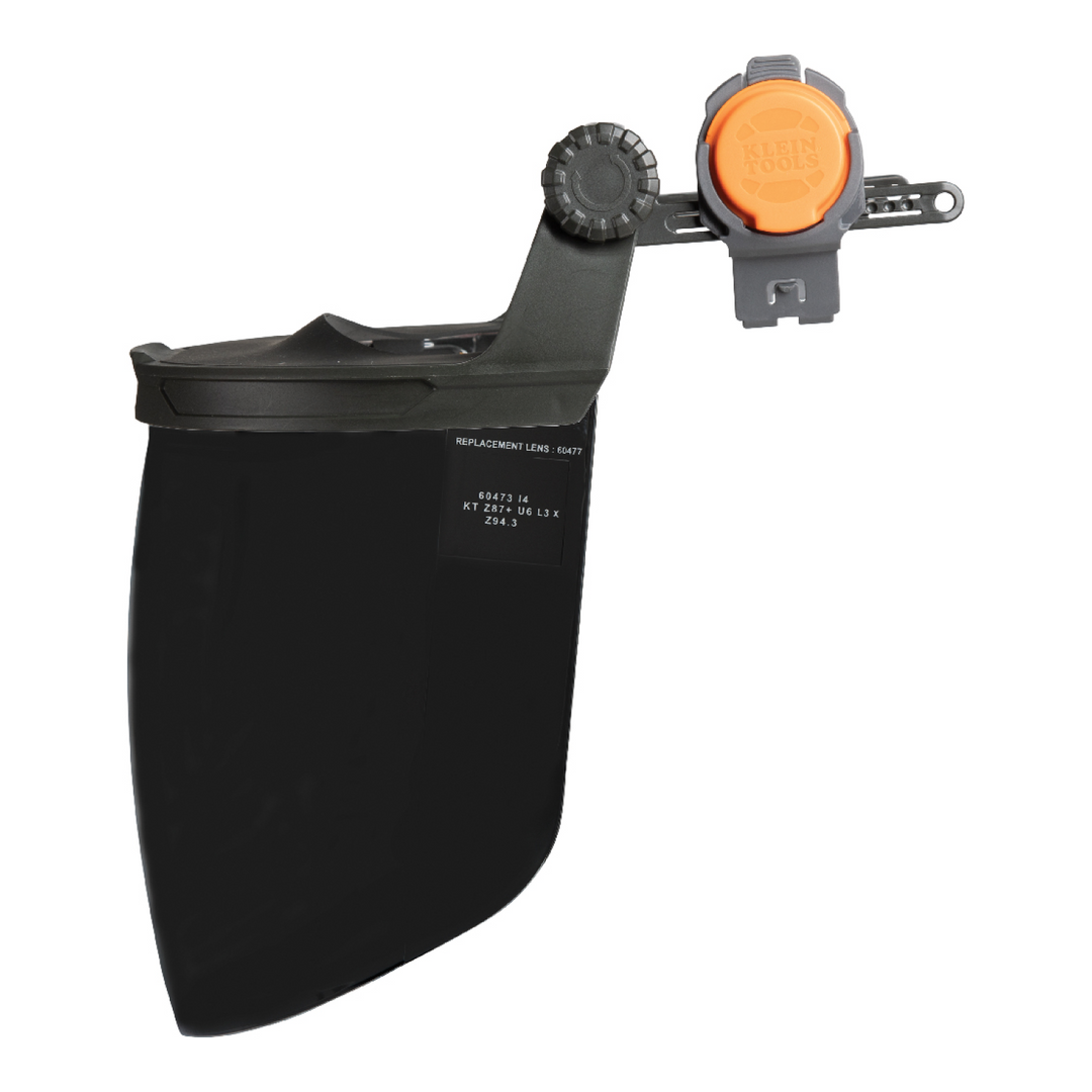 Klein Tools 60473 Face Shield, Safety Helmet and Cap-Style Hard Hat, Gray Tint