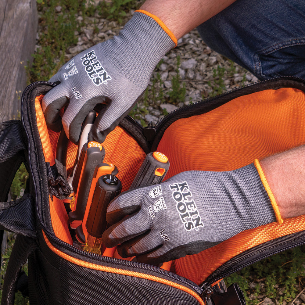 Klein Tools Knit Dipped Gloves, Cut Level A4, Touchscreen, 2-Pair