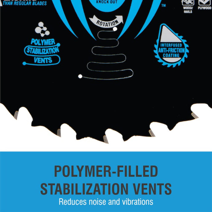 Spyder 13050 7-1/4-in 24 -Tooth Rough Finish Tungsten carbide-tipped steel Circular saw blade Set 3 -Pack