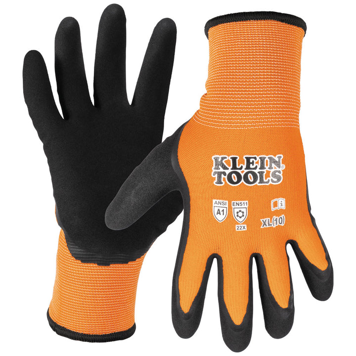 Klein Tools Winter Knit Dipped Gloves, Cut Level A1, Touchscreen