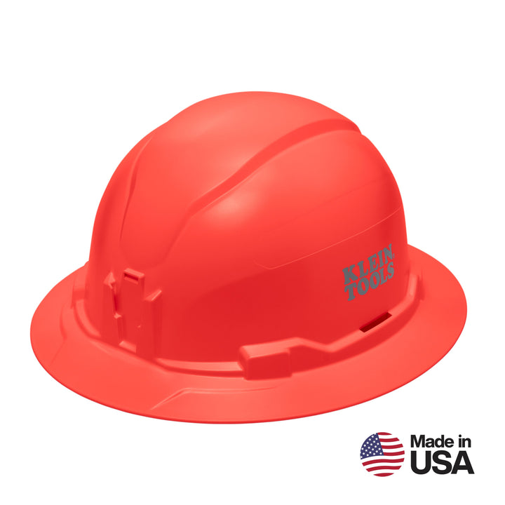 Klein Tools 60860BR Hard Hat, Non-Vented, Full Brim Style, Orange