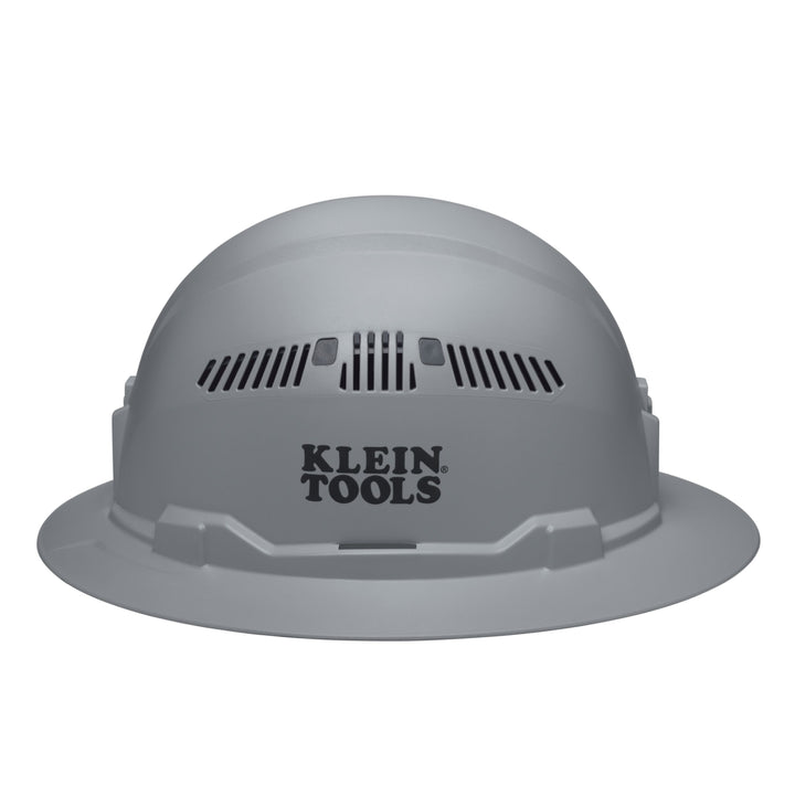 Klein Tools 60864BR Hard Hat, Vented, Full Brim Style, Gray