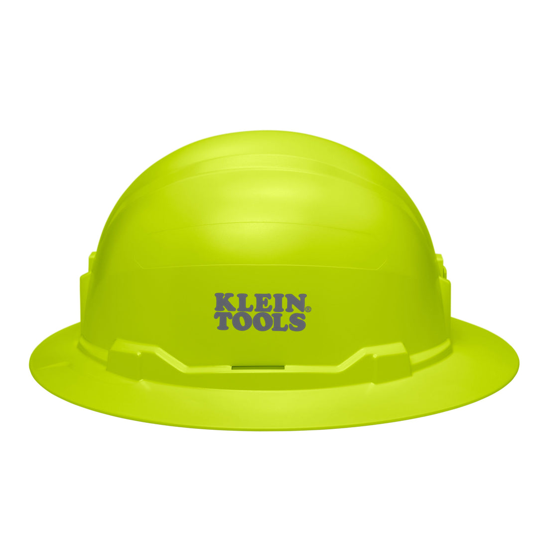 Klein Tools 60910 Hard Hat, Non-Vented, Full Brim Style, High Visibility Lime