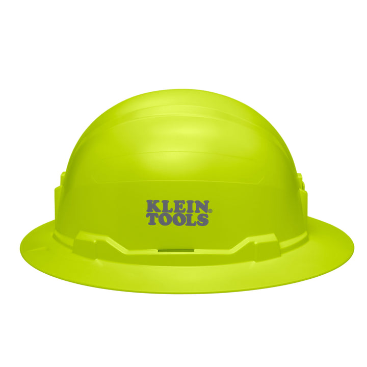 Klein Tools 60910 Hard Hat, Non-Vented, Full Brim Style, High Visibility Lime
