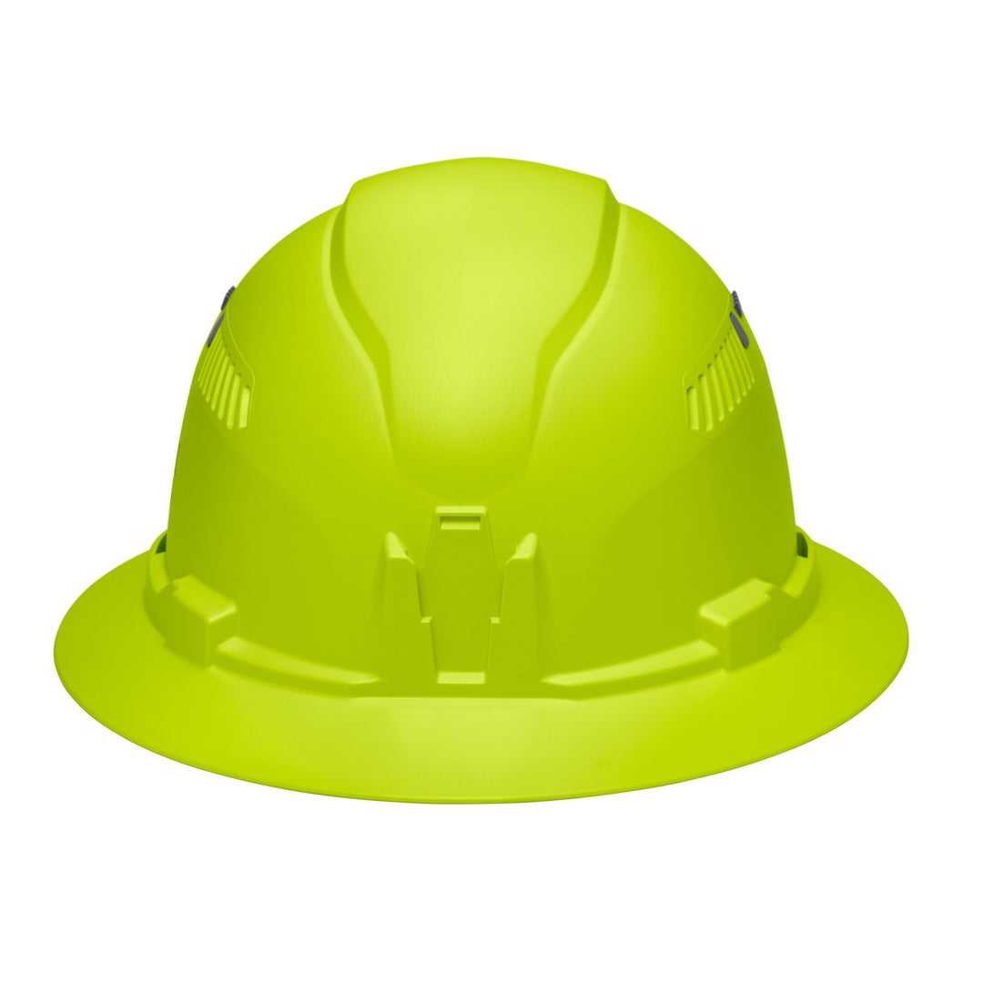 Klein Tools 60911 Hard Hat, Vented, Full Brim Style, High Visibility Lime