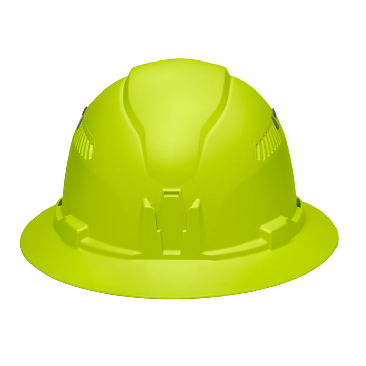 Klein Tools 60911 Hard Hat, Vented, Full Brim Style, High Visibility Lime