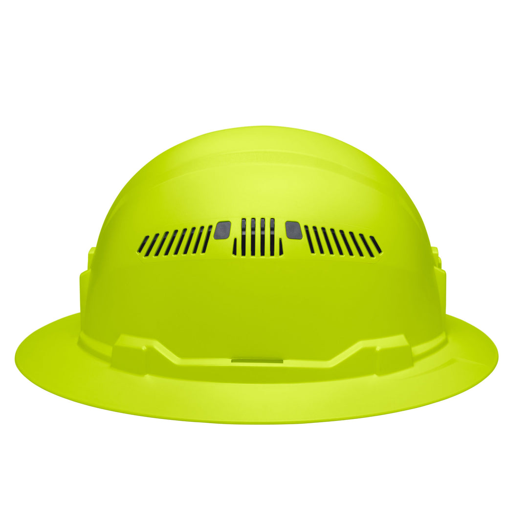 Klein Tools 60911 Hard Hat, Vented, Full Brim Style, High Visibility Lime