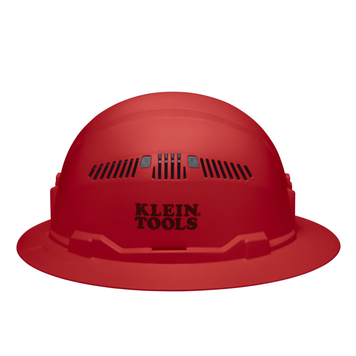 Klein Tools 60921 Hard Hat, Vented, Full Brim Style, Red