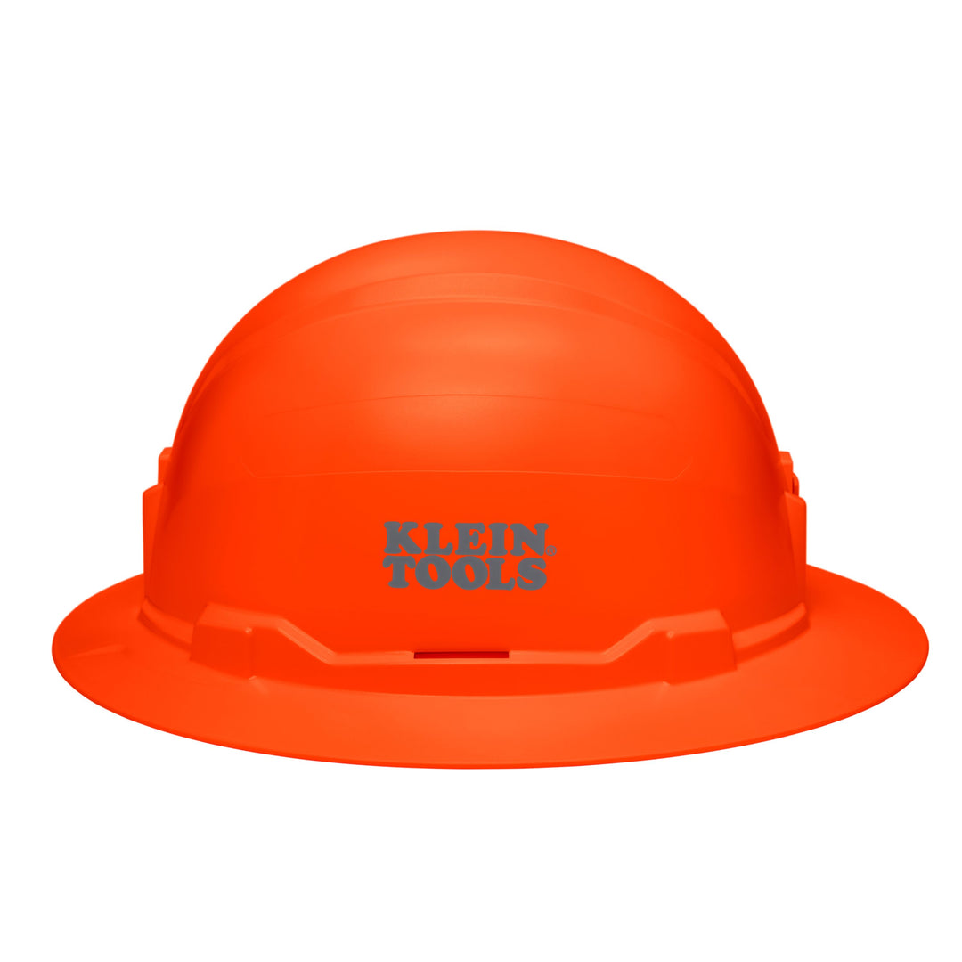 Klein Tools 60930 Hard Hat, Non-Vented, Full Brim Style, High Visibility Orange