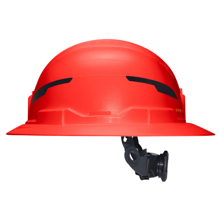 Klein Tools 60930T2 Class E Type-2 Hard Hat, Non-Vented Full Brim Style with Strap, High Visibility Orange