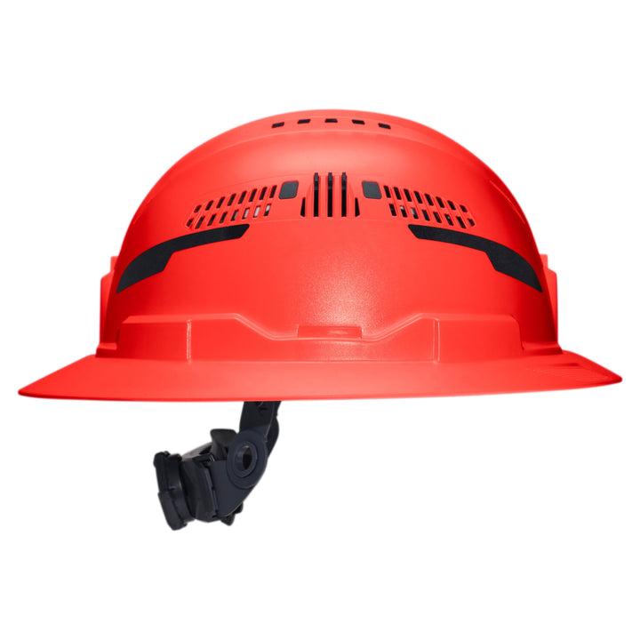 Klein Tools 60931T2 Class C Type-2 Hard Hat, Vented Full Brim with Strap, High Visibility Orange