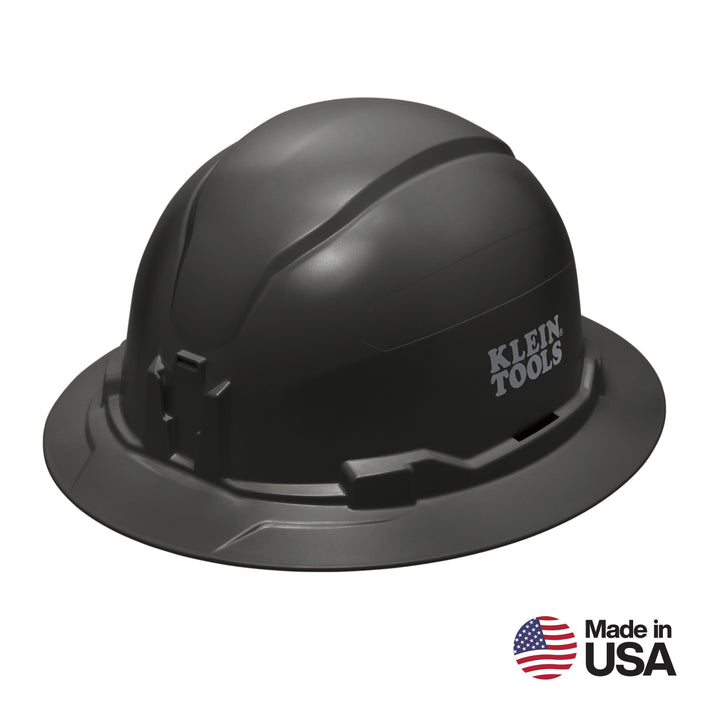 Klein Tools 60960 Hard Hat, Non-Vented, Full Brim Style, Black