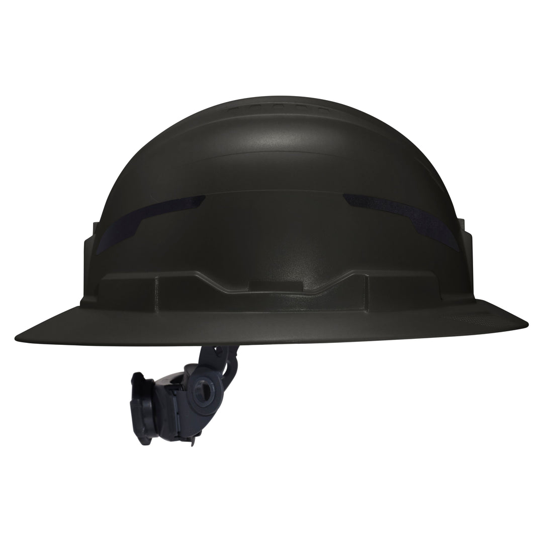 Klein Tools 60960T2 Class E Type-2 Hard Hat, Non-Vented Full Brim Style with Strap, Black