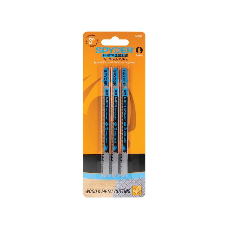 Spyder 300098 T-Shank Bi-Metal Jig Saw Blade Set 3Pc