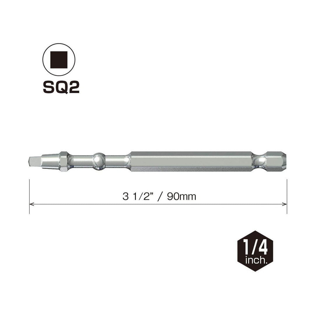 Vessel Tools IBSQ290P10K Impact Ball Torsion Bits SQ2 x 90 , 10 pack