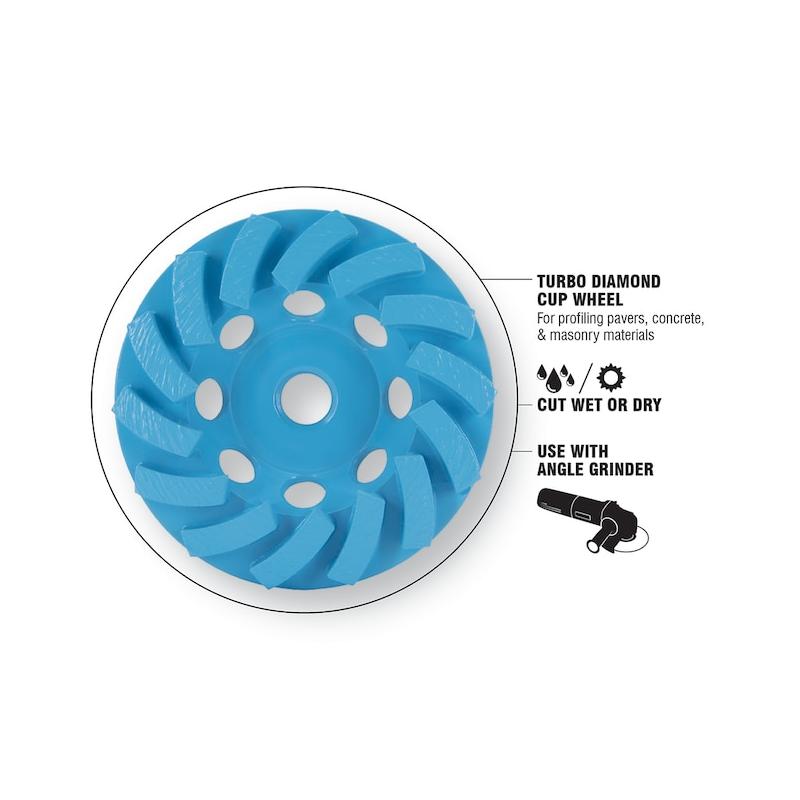 Spyder 14131 Masonry Grinding Wheel, Turbo Double, 4 Inch