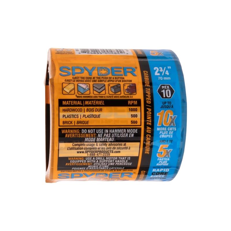 Spyder 600032CF 2-3/4 Inch Tungsten Carbide Tipped Hole Saw