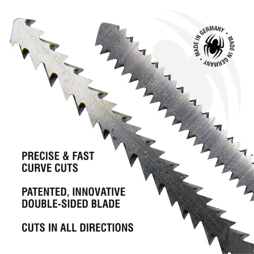 Spyder 300004 Double-sided 4-in 10 TPI T-shank Chrome/Vanadium Jigsaw Blade Set ( 2 -Pack )