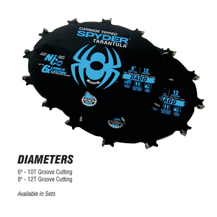 Spyder 13023 Ultra Fine 6-in 12 -Tooth Fine Finish Tungsten carbide-tipped steel Dado Miter/Table saw blade Individual