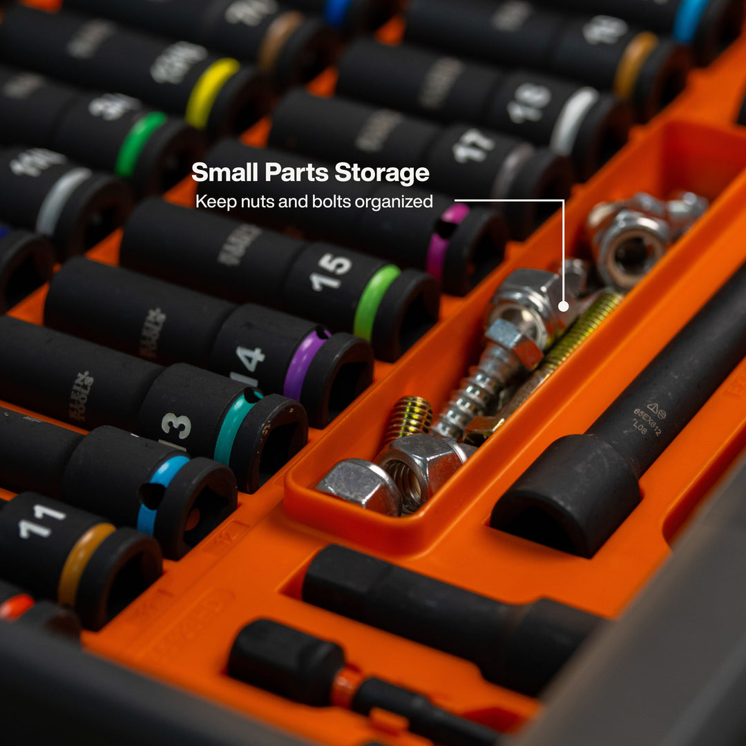 Klein Tools 65123HD KNECT 1/2" Deep-Well Impact Socket Set, SAE / Metric, 28 Pc.