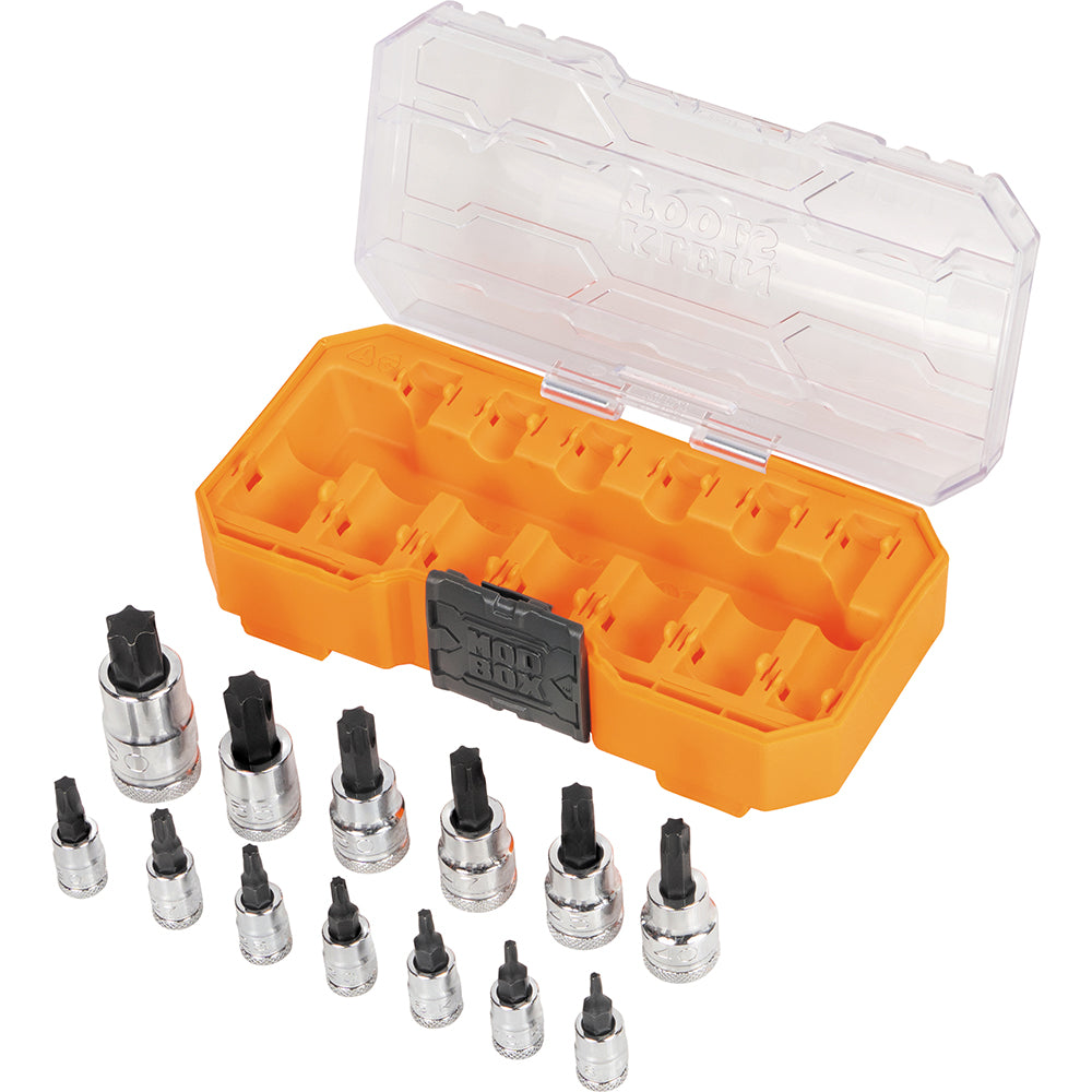 Klein Tools 65213TX Knurled TORX Bit Socket Set, 13 Pc.