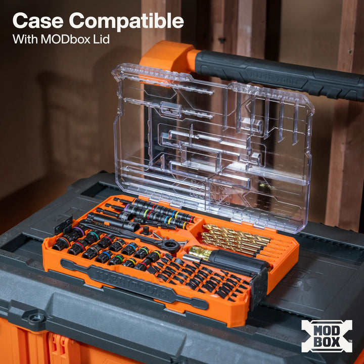 Klein Tools 65304KNECT KNECT Impact-Rated Drill and Driver Combo Set, SAE & Metric, 65 Pc.