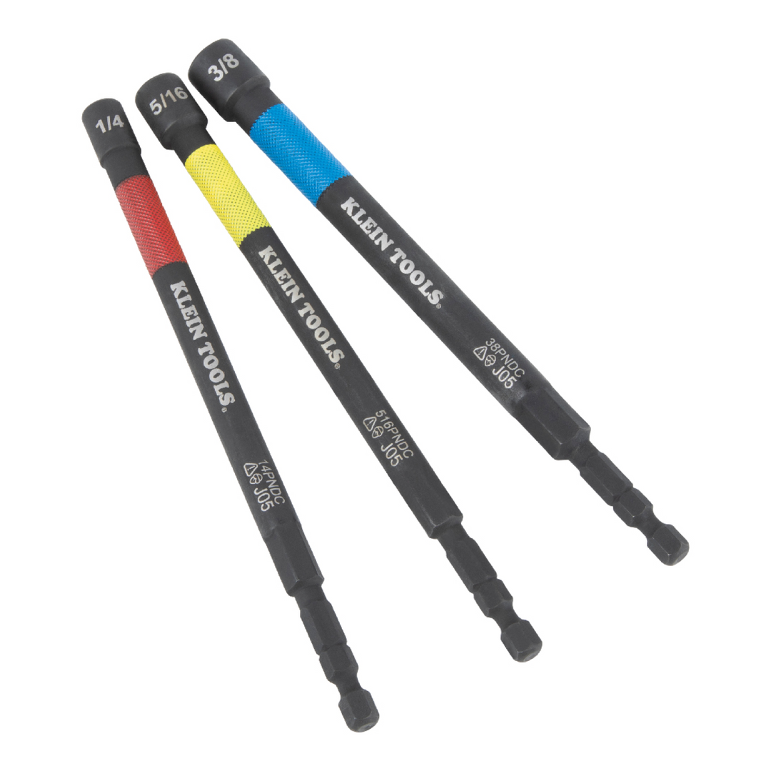 Klein Tools 65411PK3 Magnetic Power Nut Setter, 3 Pc.