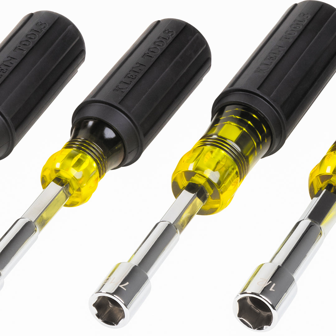 Klein Tools 65456MAG Color-Coded Magnetic Hollow-Shaft Heavy-Duty Nut Driver Set, 6 Pc.