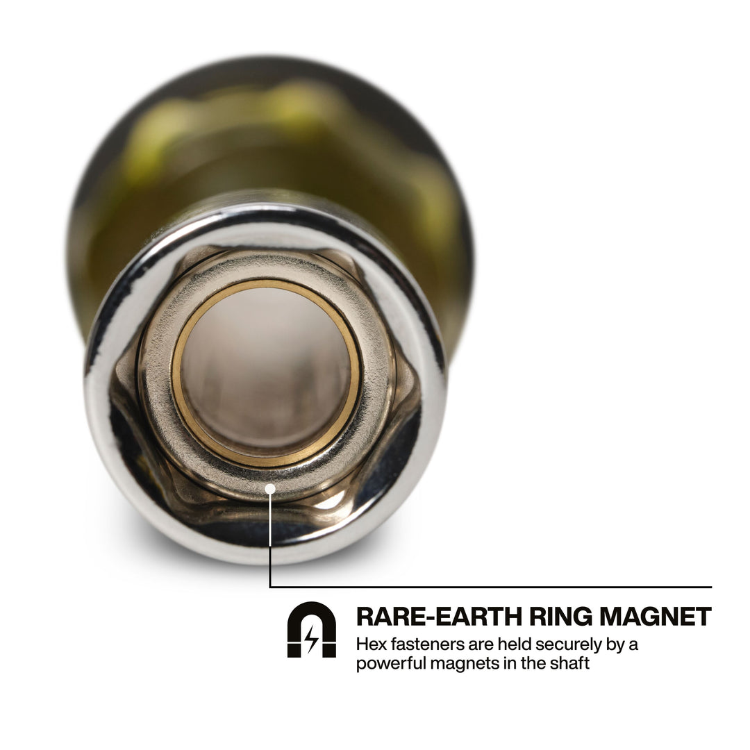 Klein Tools 65410MAGM Metric Magnetic Color-Coded Nut Driver, Heavy-Duty Hollow-Shaft, 10 mm