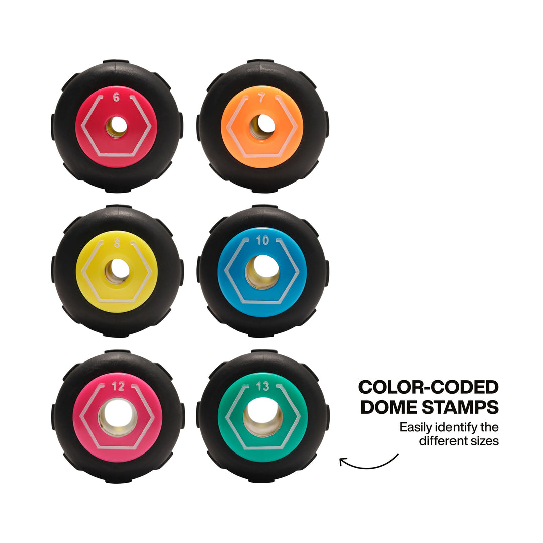 Klein Tools 65456MAGM Metric Magnetic Color-Coded Hollow-Shaft Heavy-Duty Nut Driver Set, 6 Pc.