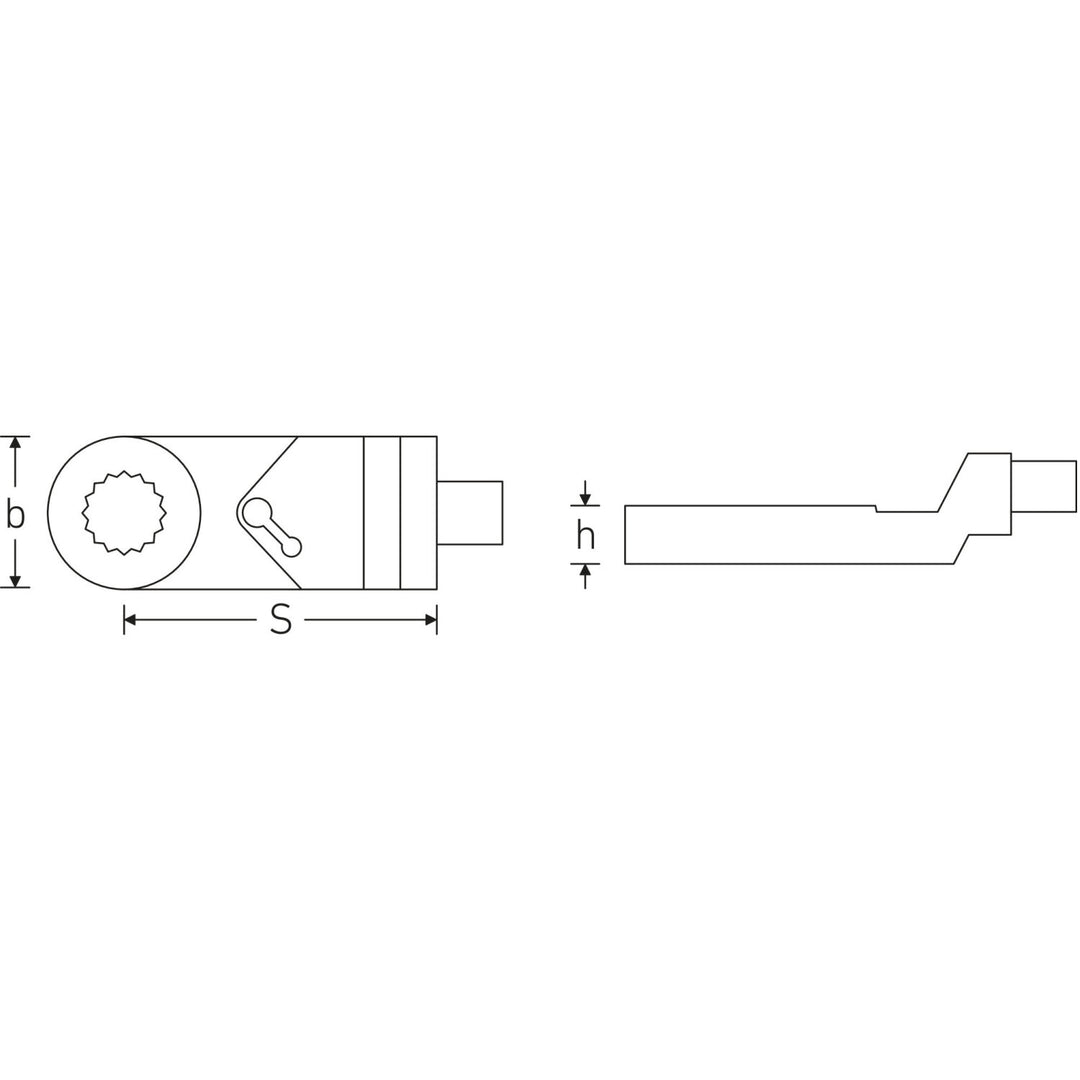 Stahlwille 58170112 Ring ratchet insert adapter