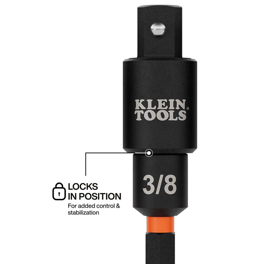 Klein Tools 65813SW Swivel Impact Driver Socket Adapter Set, 3 Pc.
