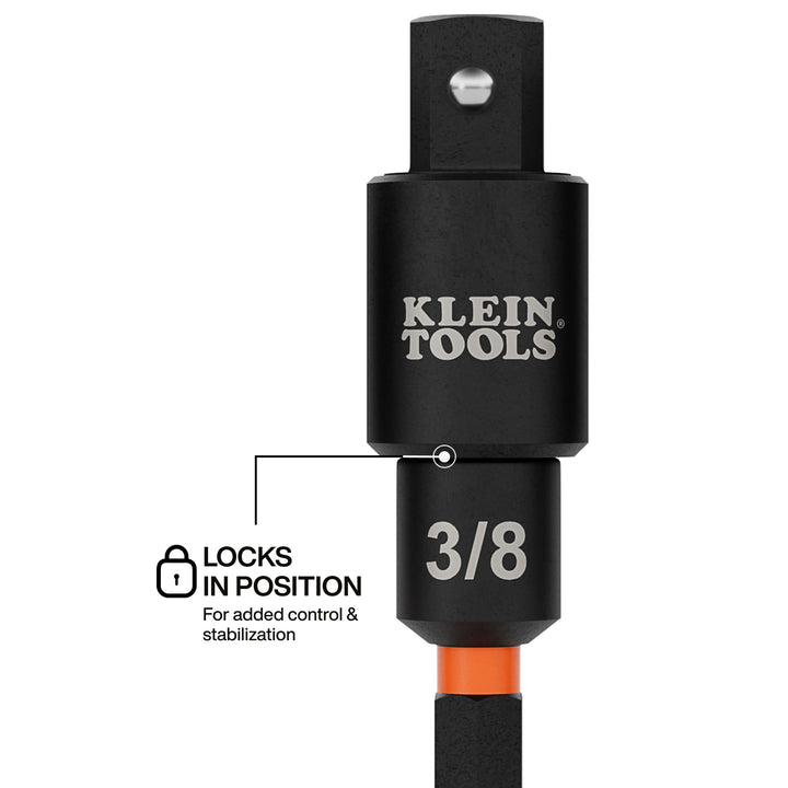 Klein Tools 65813SW Swivel Impact Driver Socket Adapter Set, 3 Pc.