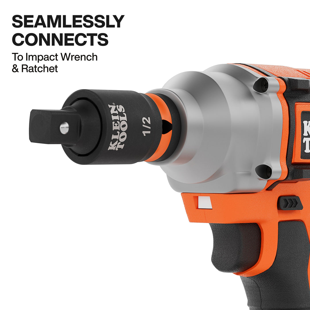 Klein Tools 65843SW Impact Wrench Swivel Socket Adapter Set, 3 Pc.