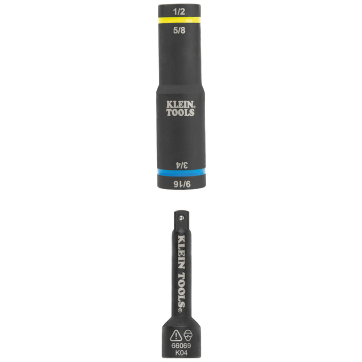 Klein Tools 66069 Flip Quad Socket Adapter, 1/2" to 3/8"