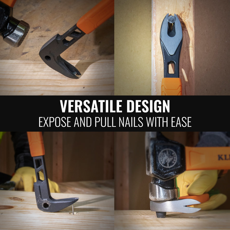 Klein Tools 66092 Nail Puller with Integrated Dimpler, 10"