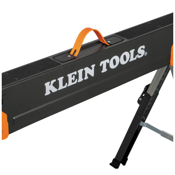 Klein Tools 66188 Adjustable-Leg Folding Saw Horse and Jobsite Table, 1-Pack