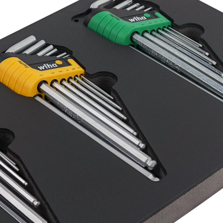 Wiha Tools 66979 ErgoStar L-Key Foam Tray Set, 35 Pc.