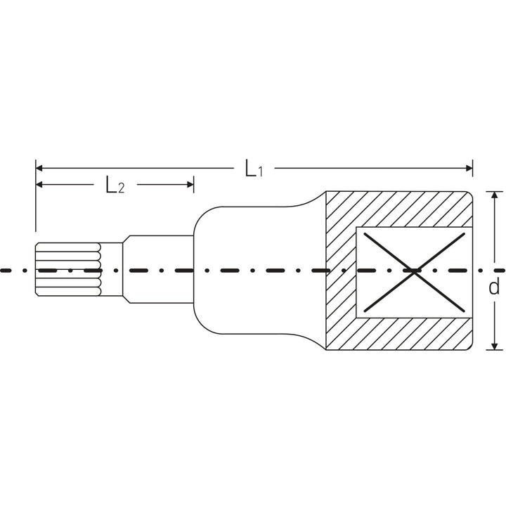 Stahlwille 03060014 54X 1/2" XZN Socket, M14