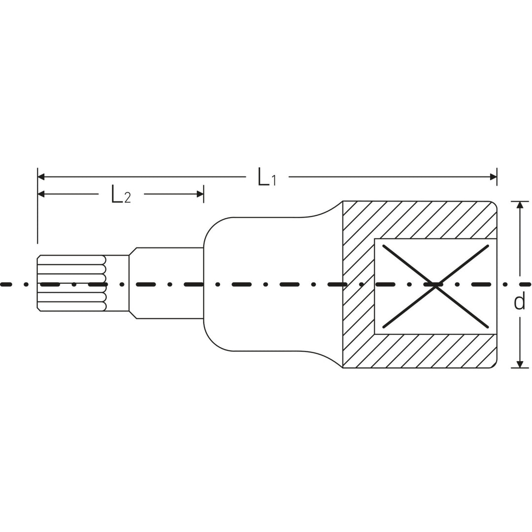 Stahlwille 03060008 54X 1/2" XZN Socket, M8