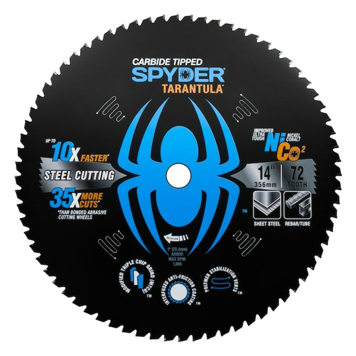 Spyder 13506 14-in 72 -Tooth Tungsten carbide-tipped steel Circular saw blade Individual