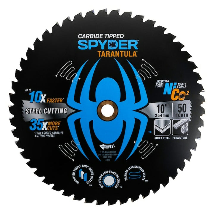 Spyder 13504 10-in 50 -Tooth Tungsten carbide-tipped steel Circular saw blade Individual
