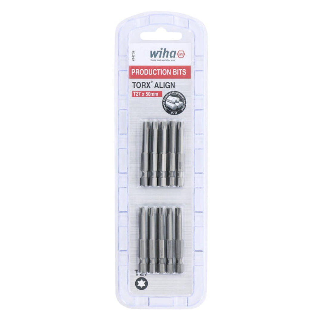 Wiha Tools 74739 TORX® Align Power Bit, T27 x 50 mm, 10 Pk.